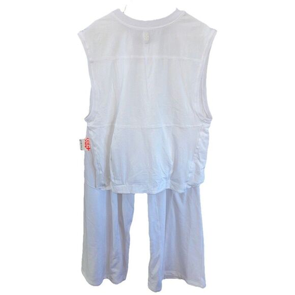 Free People Movement Street Style Two Piece Set White M New Cotton Blend Pockets - Picture 7 of 16